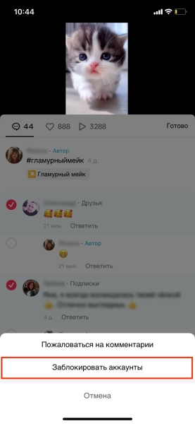 Как заблокировать человека в TikTok